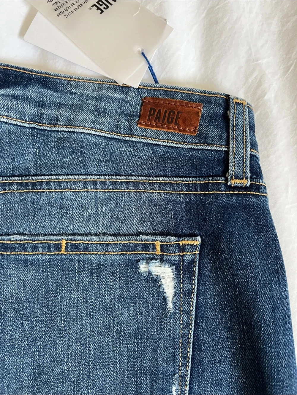 Paige Daryn short denim jean shorts dark wash 2 inch inseam